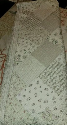 Edredón Simply Shabby Chic Rosa Rey Reversible Guinga Rosas Parche Floral Foto 1 de 4