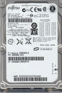 486886-001 FUJITSU HD 160GB 7200RPM 2.5 SATA MHZ2160BJ G2 - Picture 1 of 2