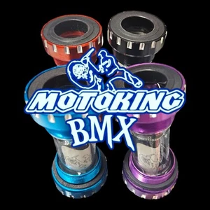 MOTOKING BMX 24MM EXTERNAL EURO BOTTOM BRACKET 68MM/73MM RED - Picture 1 of 1