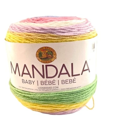 Lion Brand Yarn Mandala Baby 5.3oz 590yd Neverland 100 Percent Acrylic Multicolo