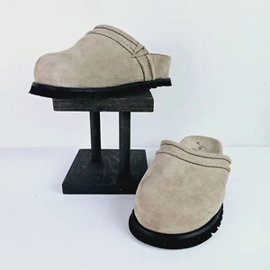 Free People Milo beige Damen-Slipper aus Wildleder mit Plateau Clogs, Größe 8 - Bild 1 von 11