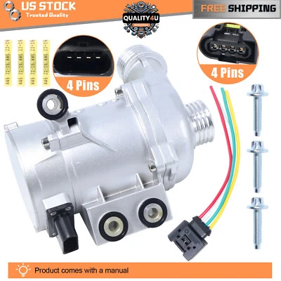 For 06-12 BMW 5 Series 528i Electric Water Pump w/ Harness 3 Bolts 11517586925 — 第 1/4 张图片