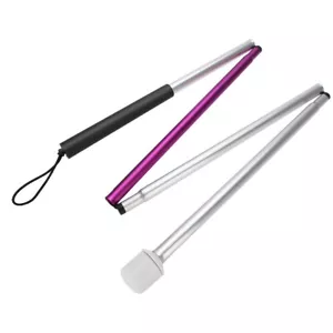 Folding Foldable Reflective Cane Crutch Portable Anti Shock Guide Walking St AP9 - Picture 1 of 20