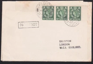 Copertina ST LUCIA 1957 - Castries cd e scatola PAQUEBOT......................B7089 - Foto 1 di 1