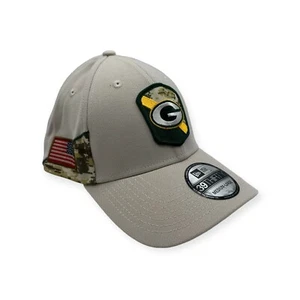 Green Bay Packers New Era 2023 Salute To Service 39THIRTY Flex Hat Cap Size M/L - Picture 1 of 7