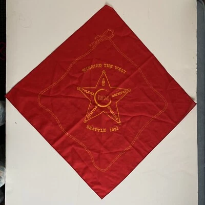 IBM Winning the West Seattle 1981 Bandanna Helena SMD Olympia Spokane Swag - Image 1 of 2