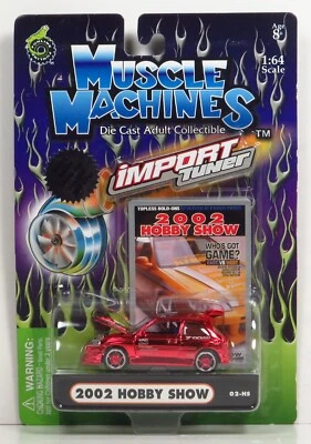 Muscle Machines 2002 Hobby Show Import Tuner 2000 Honda Civic HB Red 02-HS 1:64 - Image 1 of 4