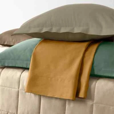 Set Completo Lenzuola The Jewel con Angoli Matrimoniale in Raso di Cotone Somma - Immagine 1 di 2