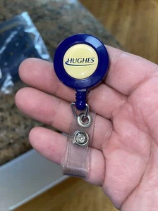 Vintage Hughes Aircraft Company Keychain Lanyard Key Ring  Reel Type Extender - Picture 1 of 3