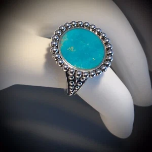 NWT LAGOS MAYA TURQUOISE CIRCLE GEMSTONE RING SIZE 7 - Picture 1 of 10