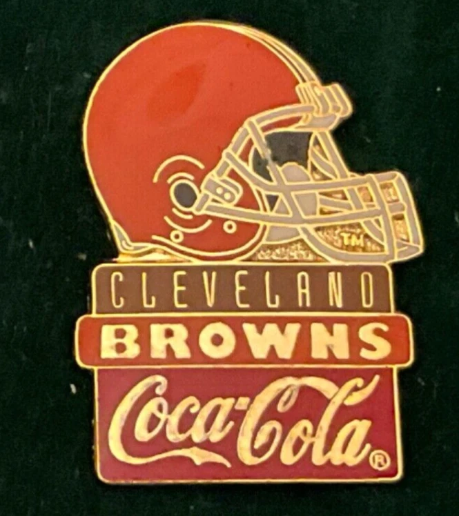 Cleveland Browns Coca-Cola Coke Helmet Logo Pin 1993 Coke Pin Series - Image 1 of 1