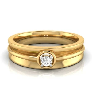 0.07CT Simulated White Diamond Wedding Ring For Mens Anniversary Gift For Him - Picture 1 of 14