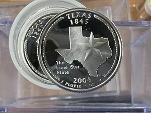 2004-S Texas Statehood Silver Quarter Gem DCAM Proof Roll Of 40 Coins - Picture 1 of 6