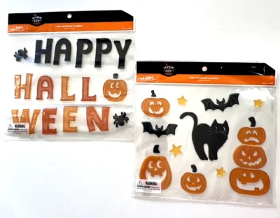 Lote de 2 Hyde & EEK Halloween Ventana Gel Adhesivo Hogar Aula Decoración NUEVO Foto 1 de 4