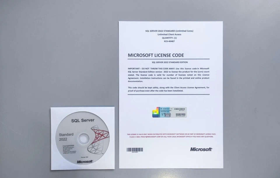 SQL Server 2022 Standard Unlimited Core & Unlimited CALs License & DVD - Image 1 of 4