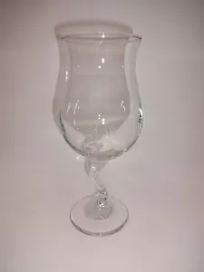 Libbey Poco Grande Z-Stem Clear Water Hurricane Glass Goblet Stemware 7-1/2" - Picture 1 of 6