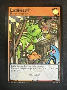Neopets Laziness 58/100 Lost Desert Curse Uncommon - Bild 1 von 2