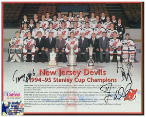 Tommy Albelin, Scott Niedermayer & Jim Dowd Signed Devils 8x10 Photo Hologram - Picture 1 of 1