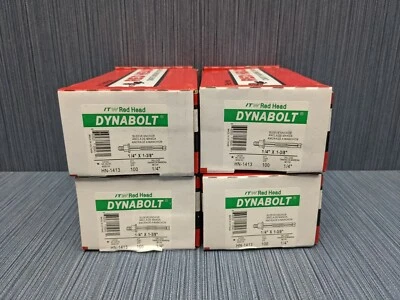 400 âncoras de manga Red Head Dynabolt (HN-1413) 1/4" x 1-3/8" (4 caixas x 100) - Imagem 1 de 2