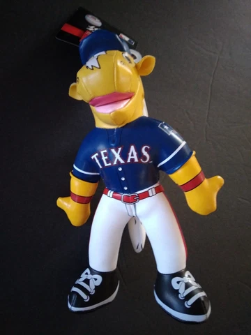 Vintage TEXAS RANGERS MLB Mascot Softee Leather Plush - By Rawlings - NEW/W/TAGS Cover
