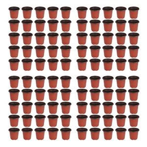 100X Plastic Plant Flower Garden Pots Nursery Seedlings Growing Container Pot - Picture 1 of 11