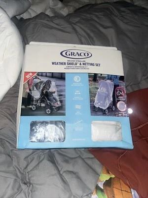 Juego de redes y protectores climáticos para cochecito de bebé GRACO Deluxe - lluvia, insectos, viento, nieve Foto 1 de 2