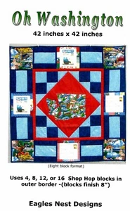 Oh Washington Wall Quilt Pattern by Eagles Nest Designs - Picture 1 of 2