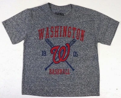 Youth Boys Stitches T-shirt S Small Gray Washington Baseball 1905 60/40 - Image 1 of 4