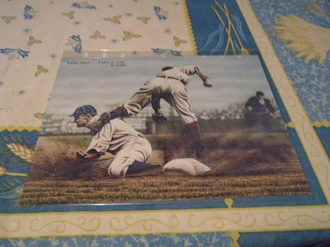 TY COBB DETROIT TIGERS    POSTER COLOR  8 x 11  INCHES Cover