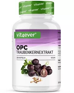 300 Kapseln OPC Pure (vegan) - Traubenkernextrakt Hochdosiert - 1000mg Portion - Bild 1 von 6