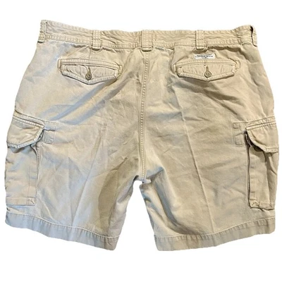 POLO RALPH LAUREN Cargo Shorts~Mens 48 X 10”~Classic Polo Chino~Khaki~Cotton - Image 1 of 4
