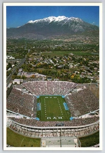 Byu Football Stadium Aerial View Provo Utah Photochrome Postcard - Picture 1 of 2
