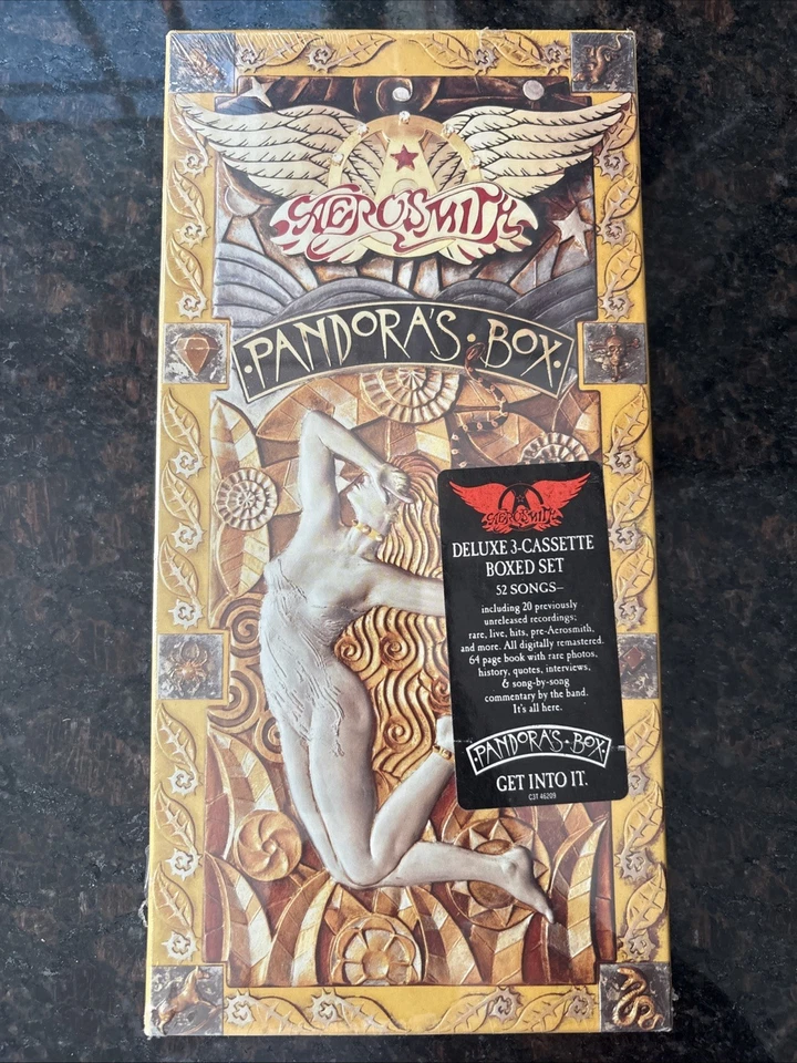 Aerosmith Pandora's Box Set Audio Cassette Box Set 52 Songs Rare Vintage”Sealed” - Image 1 of 4