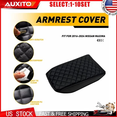 Fits 2016-2022 Nissan Maxima Console Lid Armrest Replacement Cover Black 1-10X - Image 1 of 4