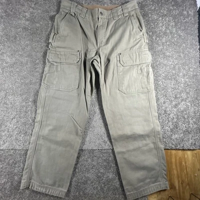 Pantalones de trabajo de carga con manguera contra incendios Duluth Trading Co para hombre talla 36x32 beige Foto 1 de 4