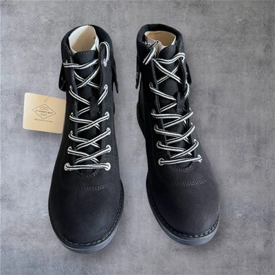 St Johns Bay Boots Women's Shae Lace Up  Black Ankle Hiking Combat SZ/ 7.5 M - Image 1 of 4