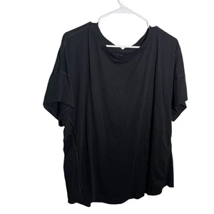 Loft Lou & Grey T-Shirt Women's XL Black Short Sleeve Crew Neck Casual Top - Picture 1 of 9