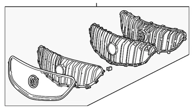 Genuine GM Front Lower Grille 84055812 - Imagem 1 de 4