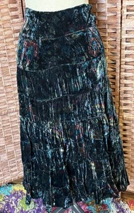 Falda De Colección Tori Richard Multicolor Terciopelo Capricho Hada XL Plus - Imagen 1 de 7