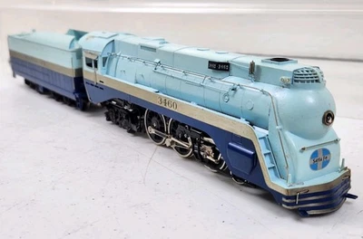 Tenshodo Brass ATSF No. 3460 The Blue Goose Steam Locomotive and Tender Ho Scale - Image 1 of 4