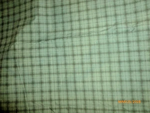 Vintage Cotton Reversible Plaid Fabric 43"x 2.33 yd Large & Small Squares Design - Picture 1 of 3