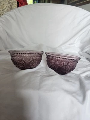 Pioneer Woman Art Glass Bowls Adeline Plum Fruit Set Of 2 - Изображение 1 из 4