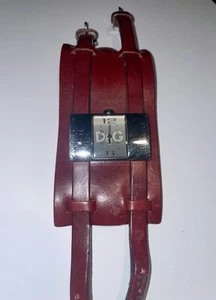 Dolce & Gabbana Wide Red Leather Women’s Wrist Watch - Picture 1 of 7