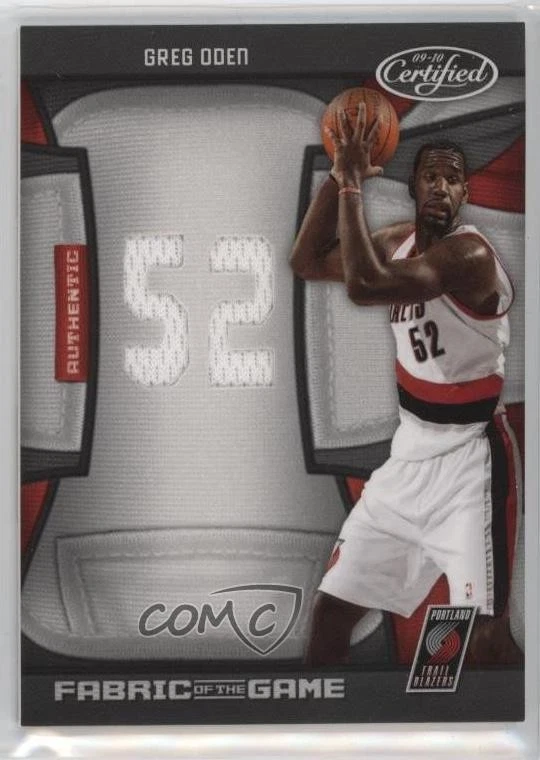 2009-10 Certified Fabric of the Game Jersey Number Die-Cut /99 Greg Oden #FOG-GO - Image 1 of 2