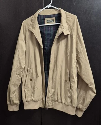 Orvis Mens Large Harrington Canvas Check Lined Jacket Baracuta Style - Image 1 of 4