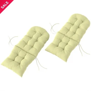 Outdoor Chair Cushion Set of 2 High Back Rocking Chair Pads Replacement Cushions - Picture 1 of 7