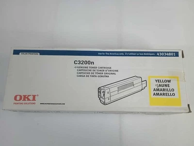 Okidata Oki 43034801 Printer Toner Cartridge Yellow C3200n Genuine OEM - Image 1 of 4