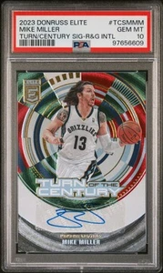 2023 Donruss Elite Mike Miller Turn of Century Red&Green Intl Auto PSA 10 *Pop 2 - Picture 1 of 4