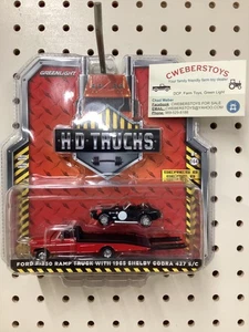 1:64 Greenlight Ford F-350 ramp truck with 1965 Shelby Cobra 427 S/C - Picture 1 of 1
