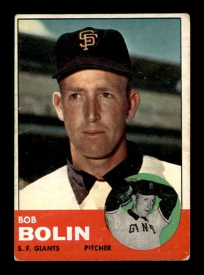 1963 Topps #106 Bobby Bolin  VG/VGEX X2987362 - Image 1 of 3